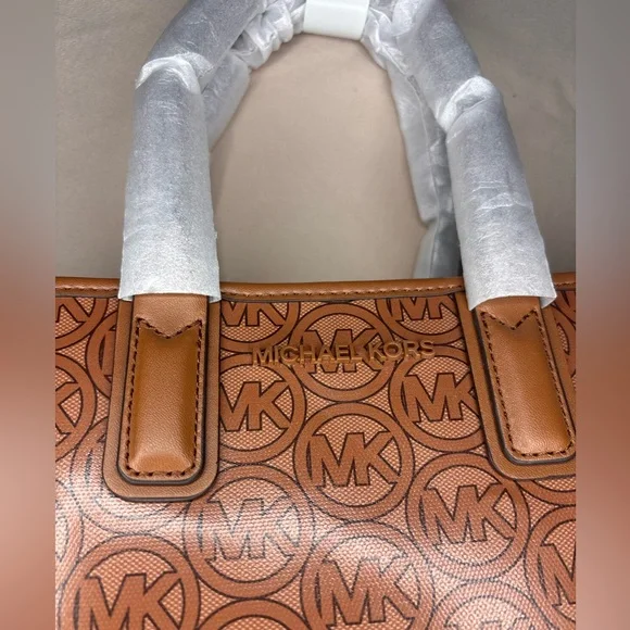 Michael Kors Tan and Brown Jodie Tote - Picture 9 of 12